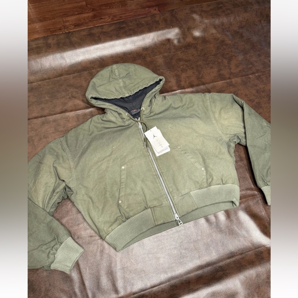Travis Scott x Jordan Canvas Jacket Cargo Khaki Size Large NWT -Retail $350